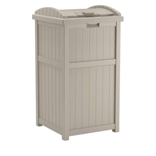 Suncast Trash Hideaway 30 Gallon Outdoor Trash Can with Lid GH1732