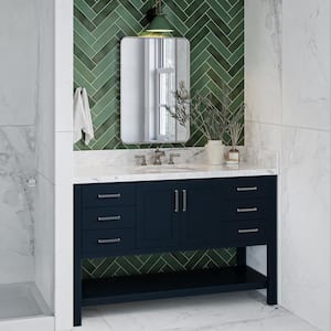 Magnolia 54 in. W x 21.5 in. D x 34.5 in. H Bath Vanity Cabinet without Top in Midnight Blue