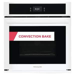 27 in. Single Electric Wall Oven with Convection in White