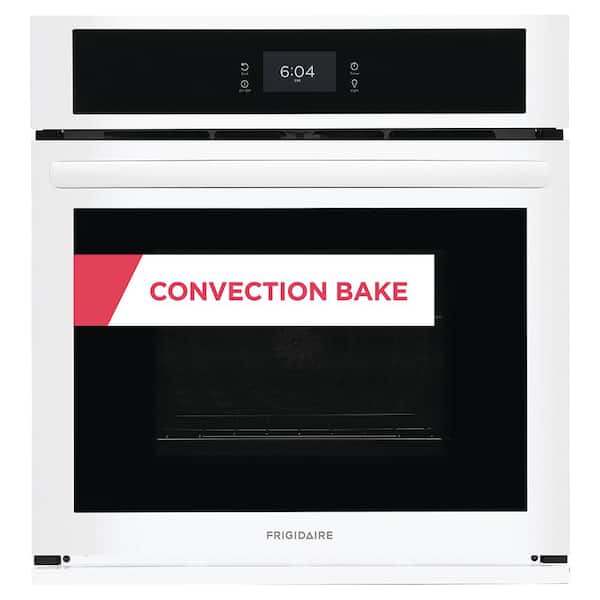 Frigidaire 27 in. Single Electric Built-In Wall Oven with Convection in White