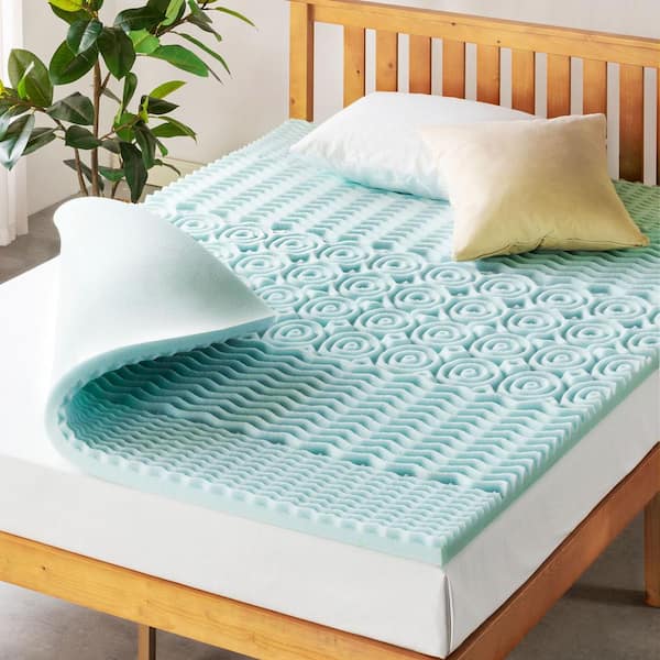 best price mattress 2 in. 5-Zone Cooling Gel Memory Foam Mattress Topper
