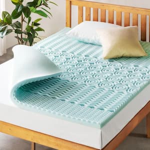 2 in. 5-Zone Cooling Gel Memory Foam Mattress Topper