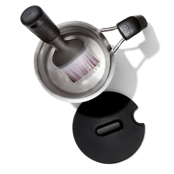 OXO Grilling Basting Pot & Brush Set for BBQ Marinade, Stainless Steel &  Silicone on Food52