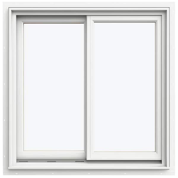 JELD-WEN 35.3125 in. x 35.5625 in. W-5500 Left-Hand Sliding Wood Clad Window
