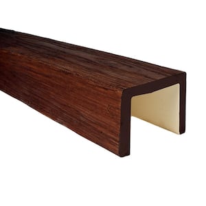 6 in. x 8-1/8 in. x 15.5 ft. Walnut Classic Raised Faux Wood Beam