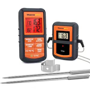 TP08 Wireless Remote Digital Cooking Meat Thermometer Dual Probe for BBQ Smoker Grill Oven 300 ft Range