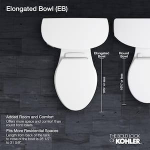 Wellworth 12 in. Rough In 2-Piece 1.28 GPF Single Flush Elongated Toilet in White Seat Not Included