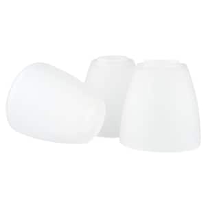Armada 4.75 in. White Frosted Glass Cone Pendant/Sconce/Vanity Shade with 1.625 in. Neckless Fitter (3-Pack)