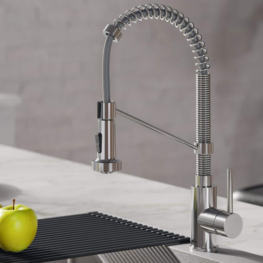 KRAUS Bolden Single-Handle Pull-Down Sprayer Kitchen Faucet with Dual ...