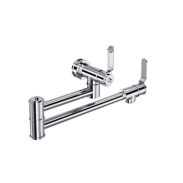 ROHL Armstrong Wall Mount Pot Filler in Polished Chrome