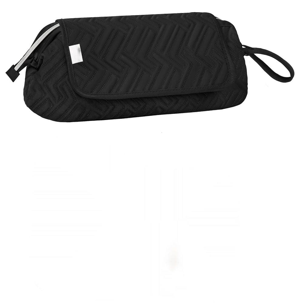 Travel Hair Tool Organizer Bag Heat Resistant Mat for Straighteners, Flat Irons, Curling Iron, Dryer in Black