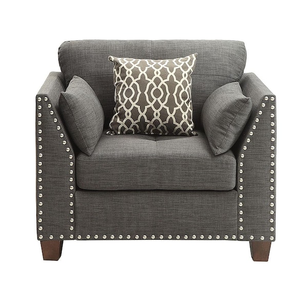 Acme Furniture Laurissa Light Charcoal Linen Chair