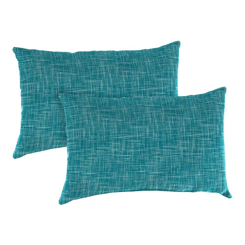 12 in. L x 18 in. W x 4 in. T Rectangular Outdoor Lumbar Pillow in Sketch Opal (2-Pack) price history on PriceWatchPro