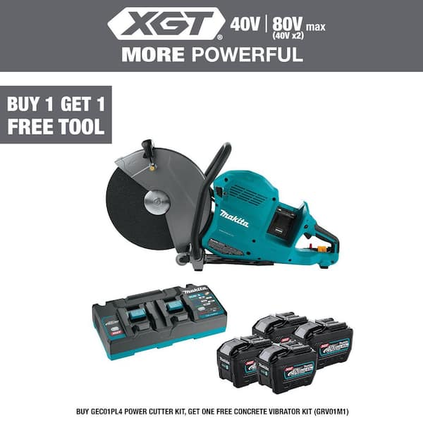 80V max (40V max X2) XGT Brushless Cordless 14 in. Power Cutter Kit with 4 Batteries (8.0Ah)