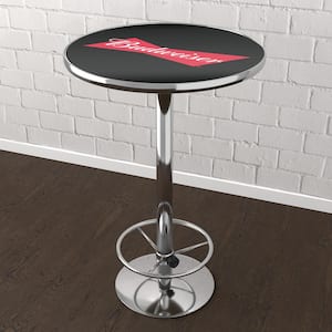 Budweiser Bowtie Red/Black 42 in. Bar Table