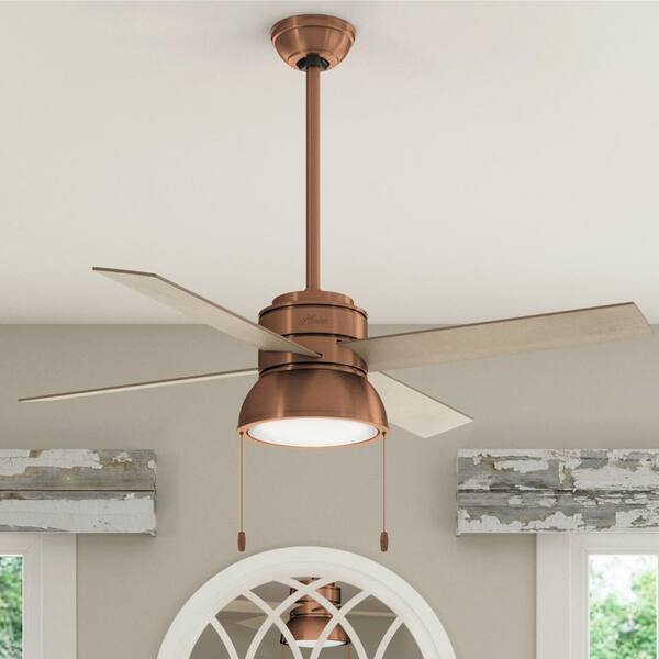 LED Indoor Weathered Copper Ceiling Fan 