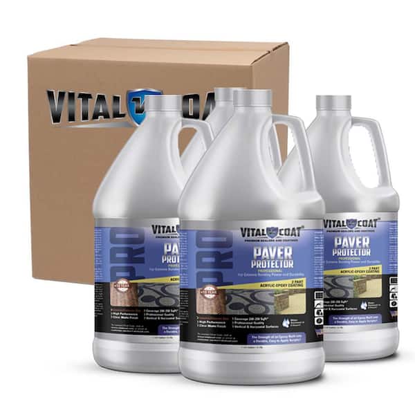 VITAL COAT Paver Protector Pro 4 Gal. Water Base Acrylic Sealant in Clear (4-Pack)
