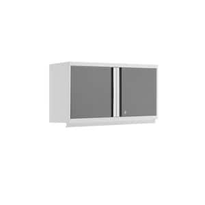 Pro Series Welded Steel 1-Shelf Wall Mounted Garage Cabinet in White (42 in W x 24 in H x 14 in D)