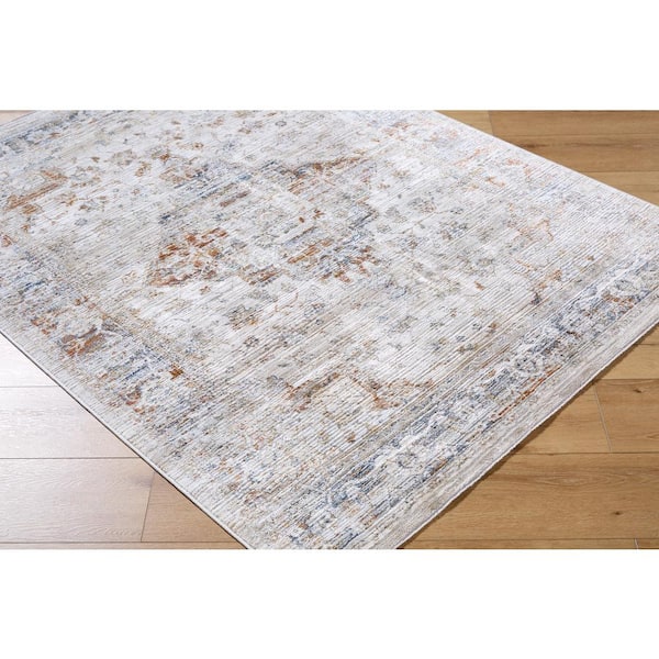 Edmonton Blue/Cream 2 ft. x 3 ft. Traditional Indoor Area Rug