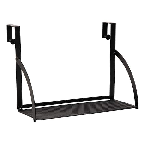 6.25 in. W x 15.75 in. D Black Hanging Cubicle Shelf Organizer, Cubicle Decorative Wall Shelf, Metal