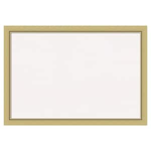 Landon Gold Narrow White Corkboard 39 in. x 27 in. Bulletin Board Memo Board