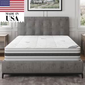 Lodge 12 in. Full Made in USA Firm Hybrid Mattress Cool Airflow with Edge to Edge Pocket Coil, Bed in A Box, Ottopedic