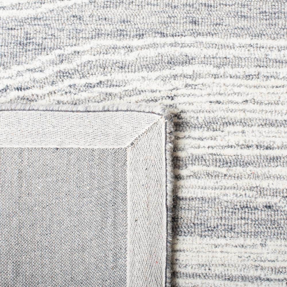 Gray Hand-Tufted Wool 8' x 10' Rectangular Area Rug