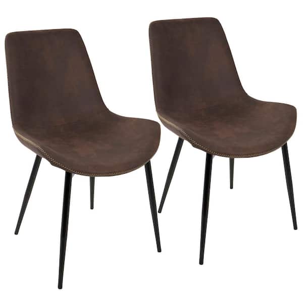 Lumisource Duke Black and Espresso Dining Chair (Set of 2)