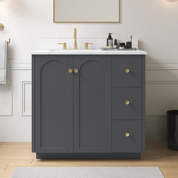 Have a question about Home Decorators Collection Anabelle 36 in. Single Sink Charcoal Grey Bath ...