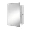 Jensen Focus 16in x 22in White Recess-Mounted Medicine Cabinet with  Frameless Polished Edges Mirror Door, Reversible Door Swing, Plastic Shelves  - B7733