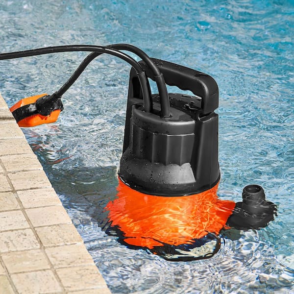 Utility Pump 1HP 4000 GPH High Flow 31 ft. Head Sump Pump Submersible Water Pump Portable Utility Pump 10 ft. Power Cord