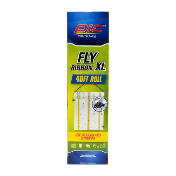 PIC Fly Ribbon XL - Large Fly Traps for Outdoors and Barns, 40 ft. Roll GFR  - The Home Depot