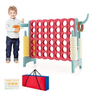 4-to-Score Game Set 4 in. A Row Jumbo with Storage Carrying Bag Sticker for Adult Kids