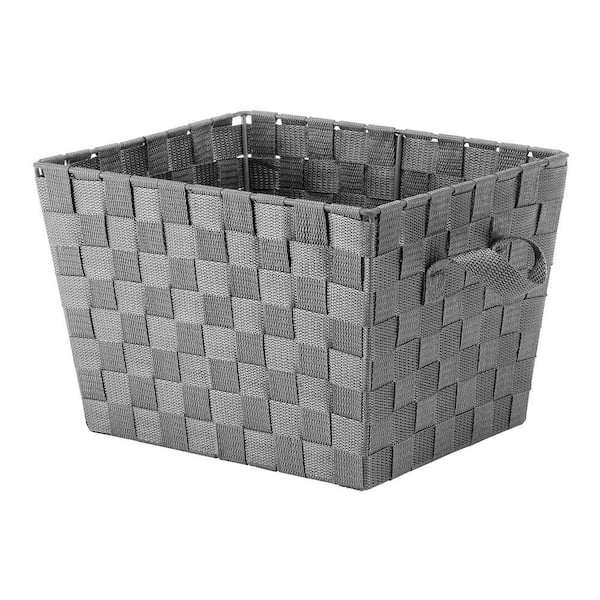 Whitmor 8 in. H x 12 in. W x 10 in. D Gray Fabric Cube Storage Bin