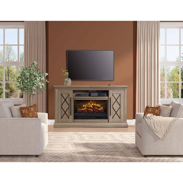 Whalen 65 in. Fireplace Freestanding Console-Medium and Light