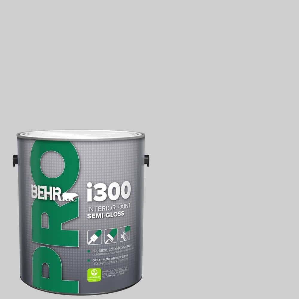 BEHR PRO 1 gal. #770E-2 Silver Screen color Semi-Gloss Interior Paint ...
