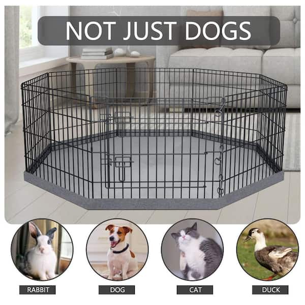 Dog Playpen 24 Inch Panels, Heavy Duty Metal Pet Playpen Outdoor