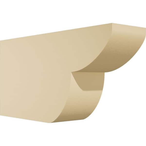 Ekena Millwork 4 in. W x 8 in. H x 16 in. L Standard Crestline Signature Urethane Outlooker Rafter Tail, Primed Tan