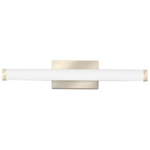 Contractor Select Contemporary Square Brushed Nickel LED Vanity Light Bar 3000K
