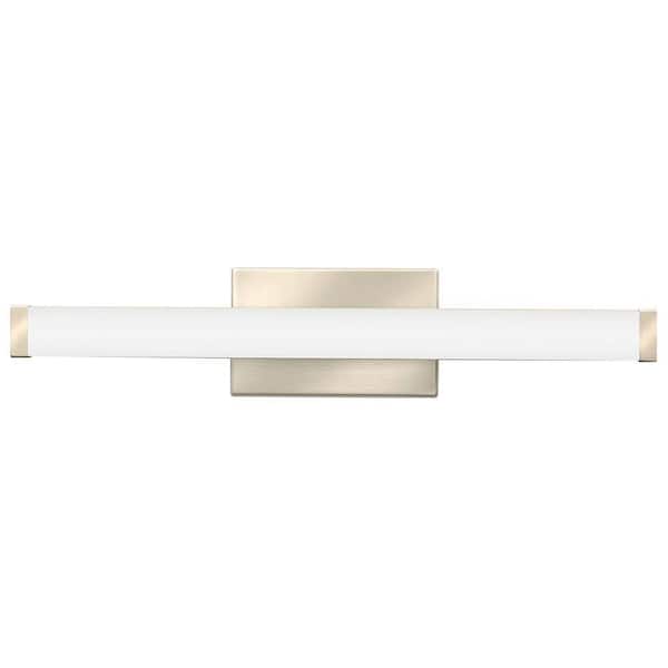 Contemporary Arrow Brushed Nickel 3K LED Vanity Light Contemporary Arrow Brushed Nickel 3K LED Vanity Light