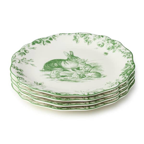 Certified International Le Jardin 11 in. Green Dinner Plate (Set