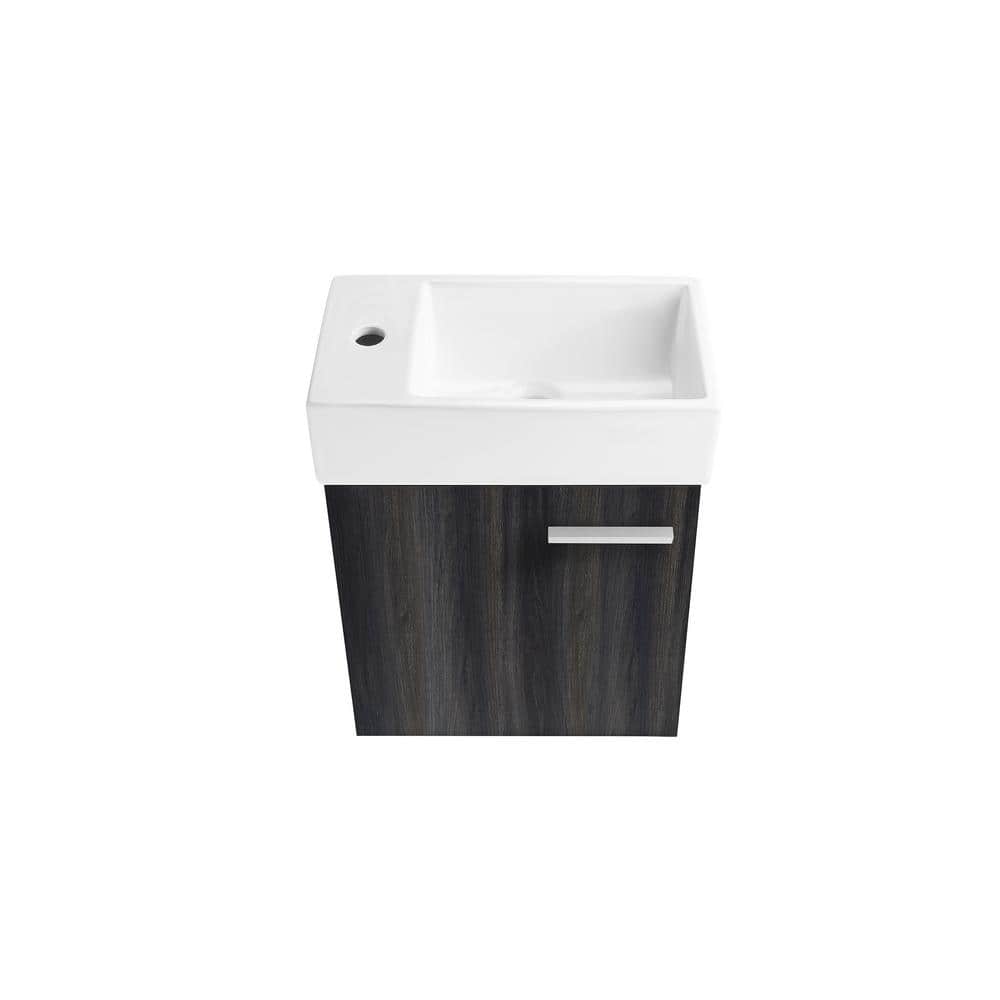 Colmer 18" Black Single Cabinet Bathroom Vanity