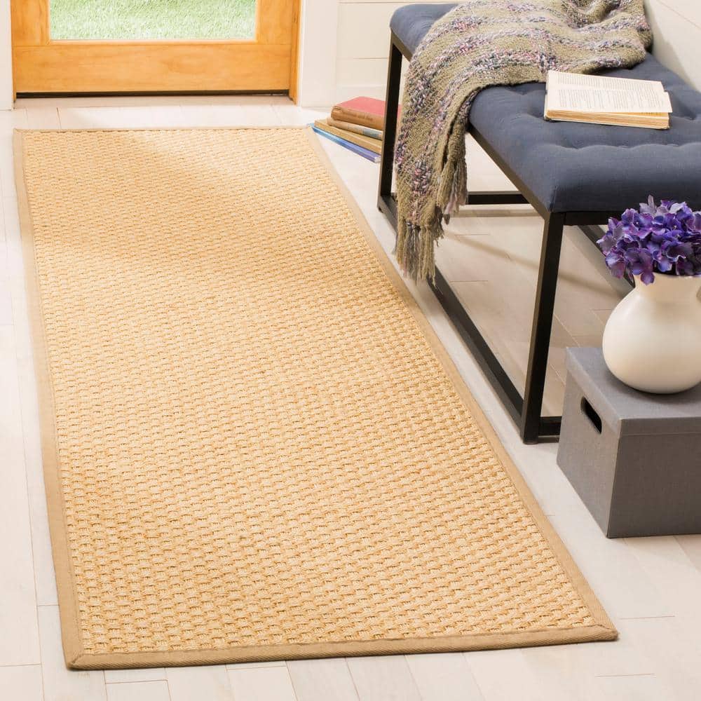 Natural Beige Sisal Non-slip Runner Rug 2' 6" x 6'