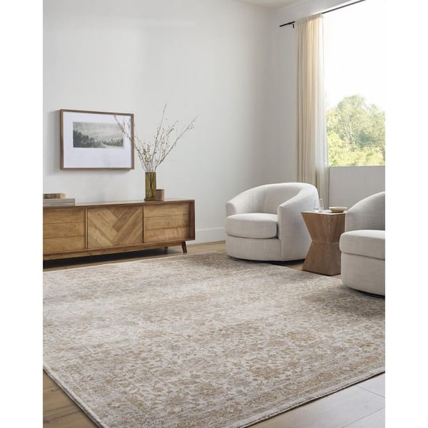 Da Vinci Tan Traditional Border 7 ft. x 10 ft. Area Rug