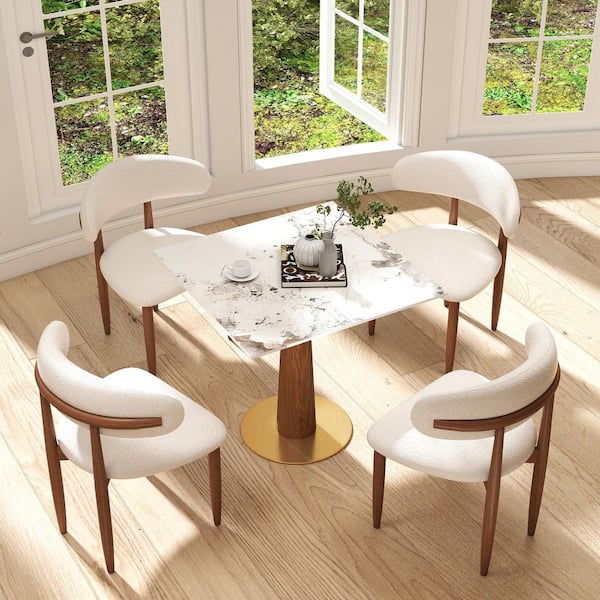 Magic Home 33 in. Square Pandora Sintered Stone with Solid Wood