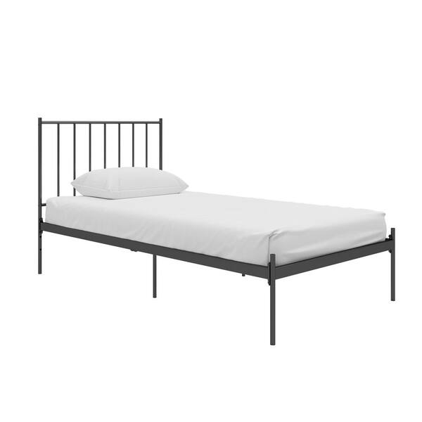 REALROOMS Ares Black Metal Frame Twin Size Platform Bed