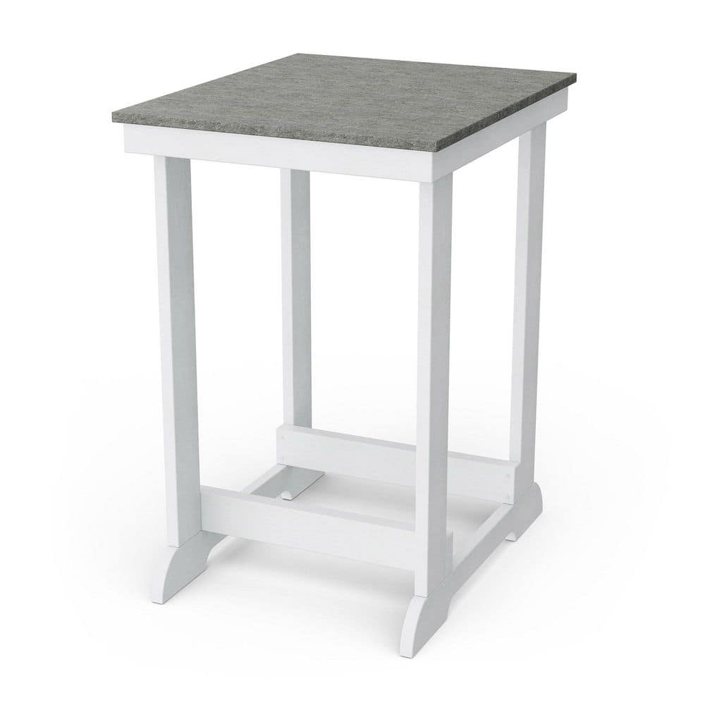 Heritage Dark Gray and White HDPE Plastic Outdoor Patio Counter Height Table price history on PriceWatchPro