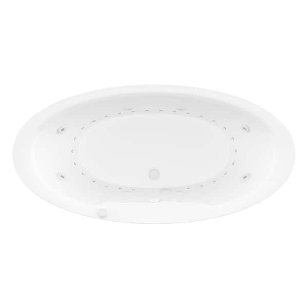 Sunstone 5.7 ft. Acrylic Flatbottom Whirlpool and Air Bath Tub in White