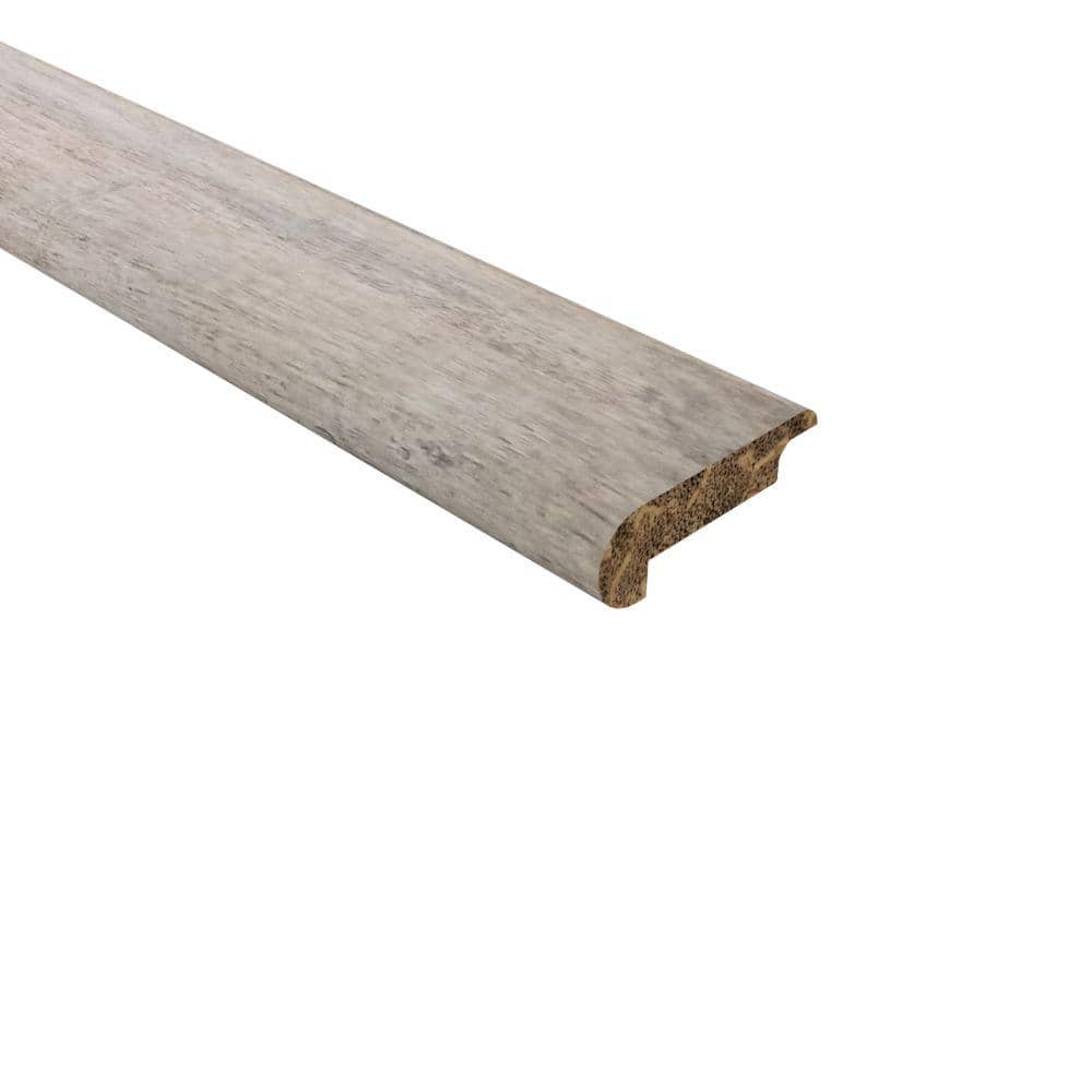 Solid Hardwood Trim Strand Woven Bamboo Alonsa 0.438 in. T x 2.17 in. W x 72 in. L Bamboo Overlap Stair Nose Molding price history on PriceWatchPro