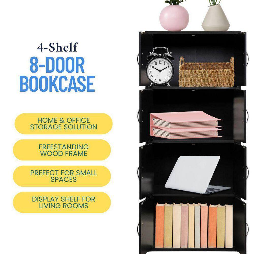 Interior view of the L'baiet 4-shelf bookcase showing storage capacity.